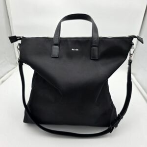 Reiss Carlton Nylon Black Messenger Bag